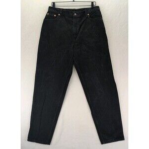 Levi’s 550 Tapered Leg Paper Tag Red Tab Jeans Woman’s 16 Reg M In Black Wash